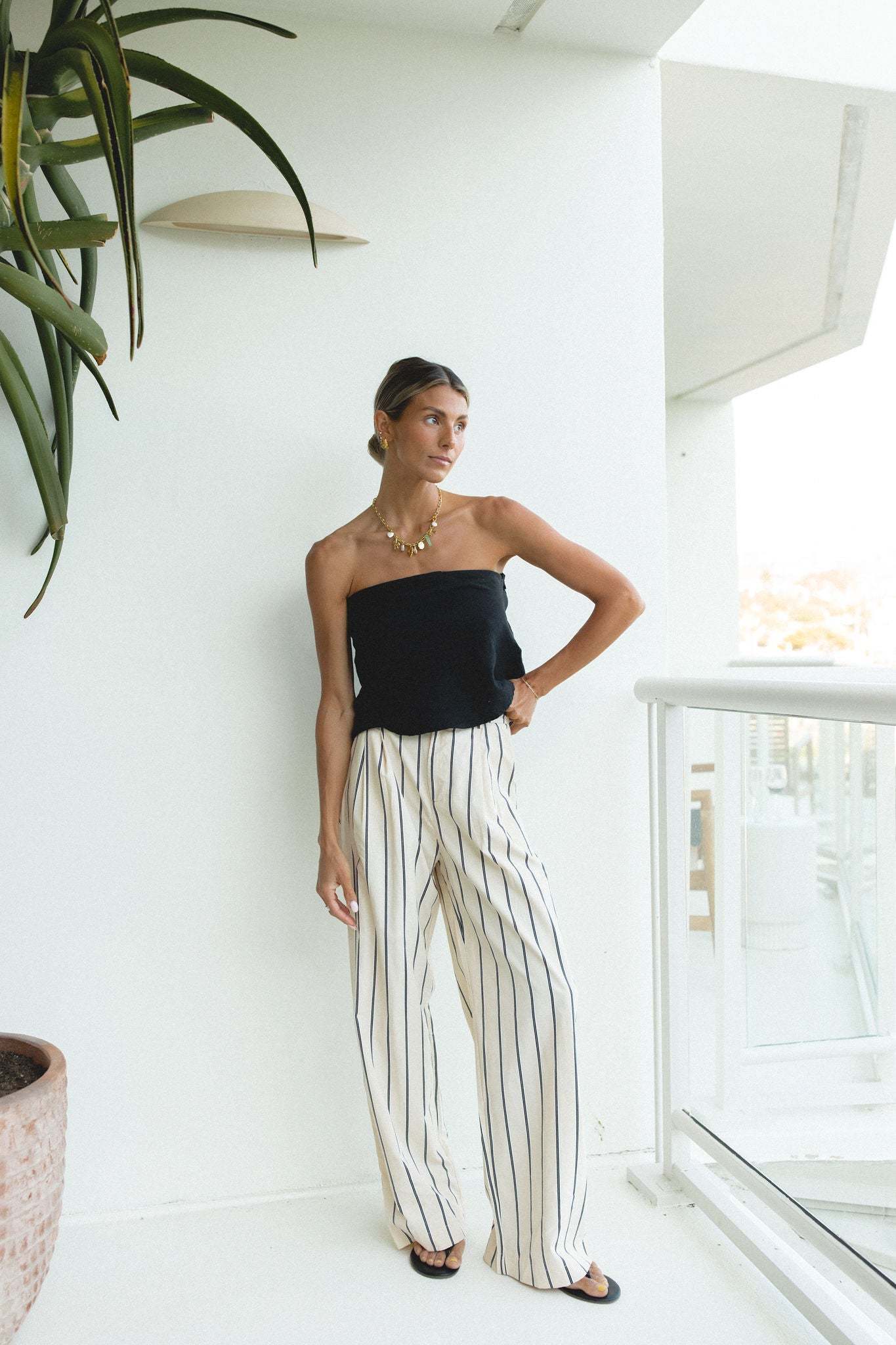 2024La Mer Woven Wide Leg Pants