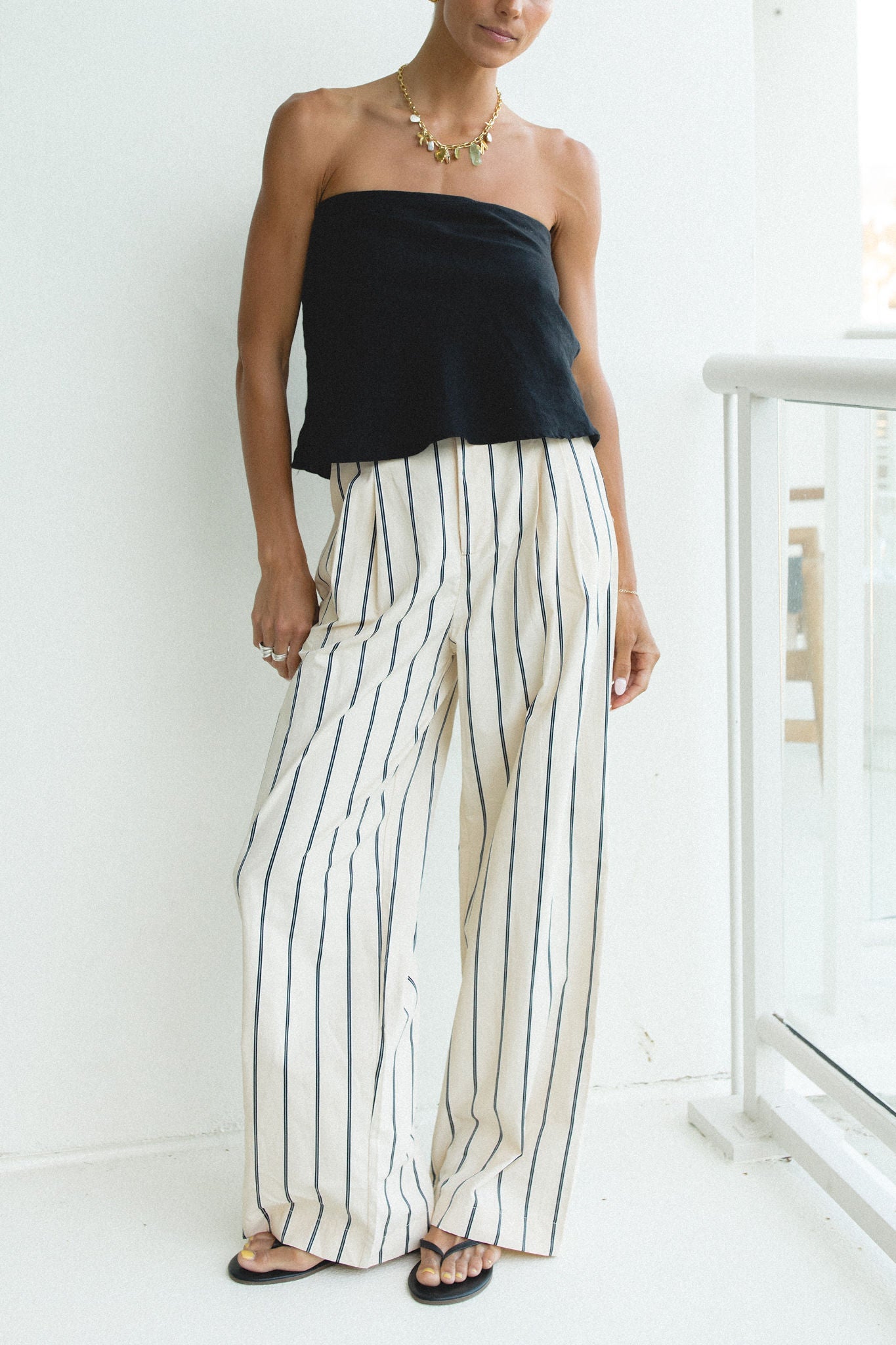 2024La Mer Woven Wide Leg Pants