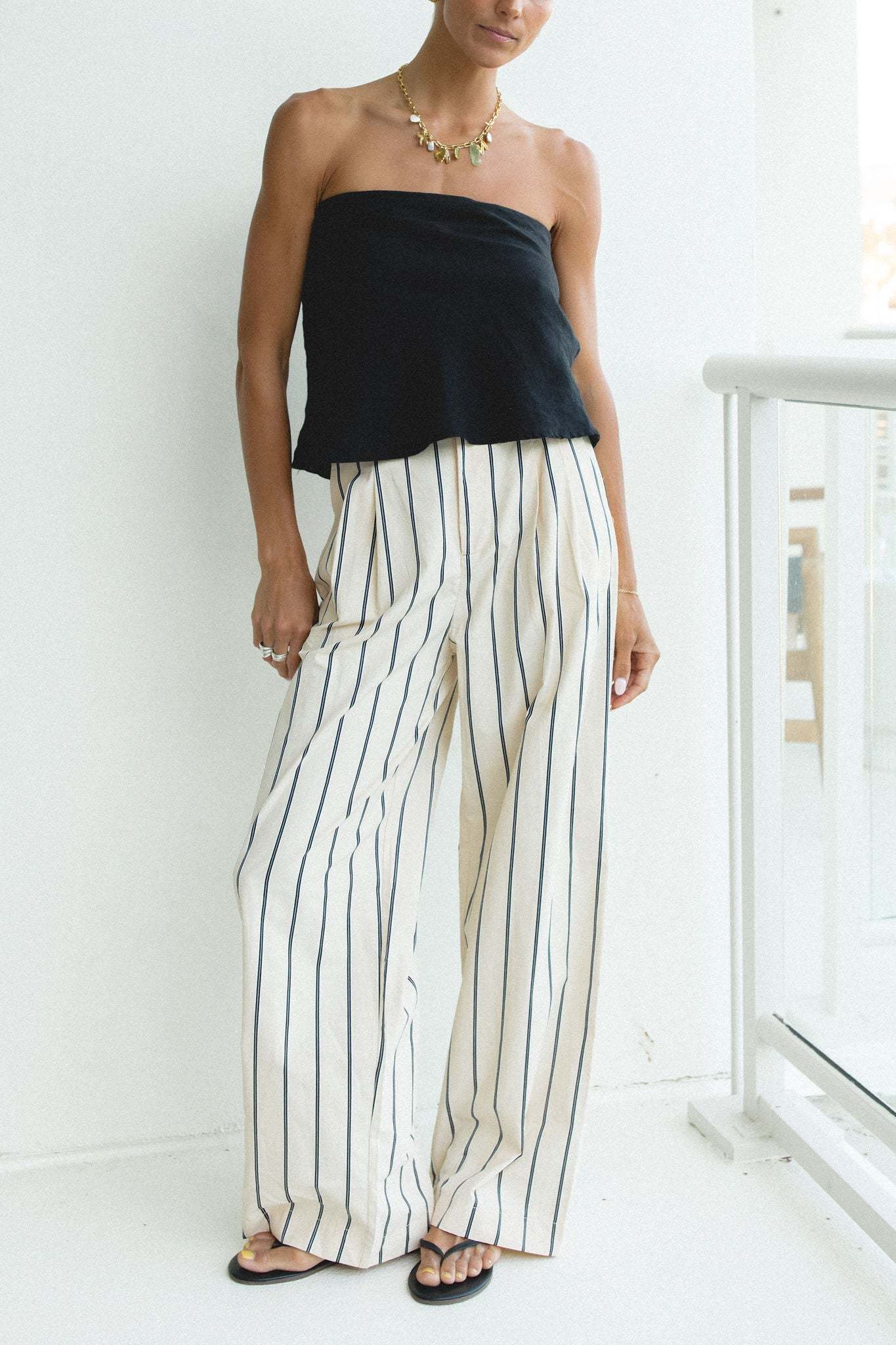 2024La Mer Woven Wide Leg Pants