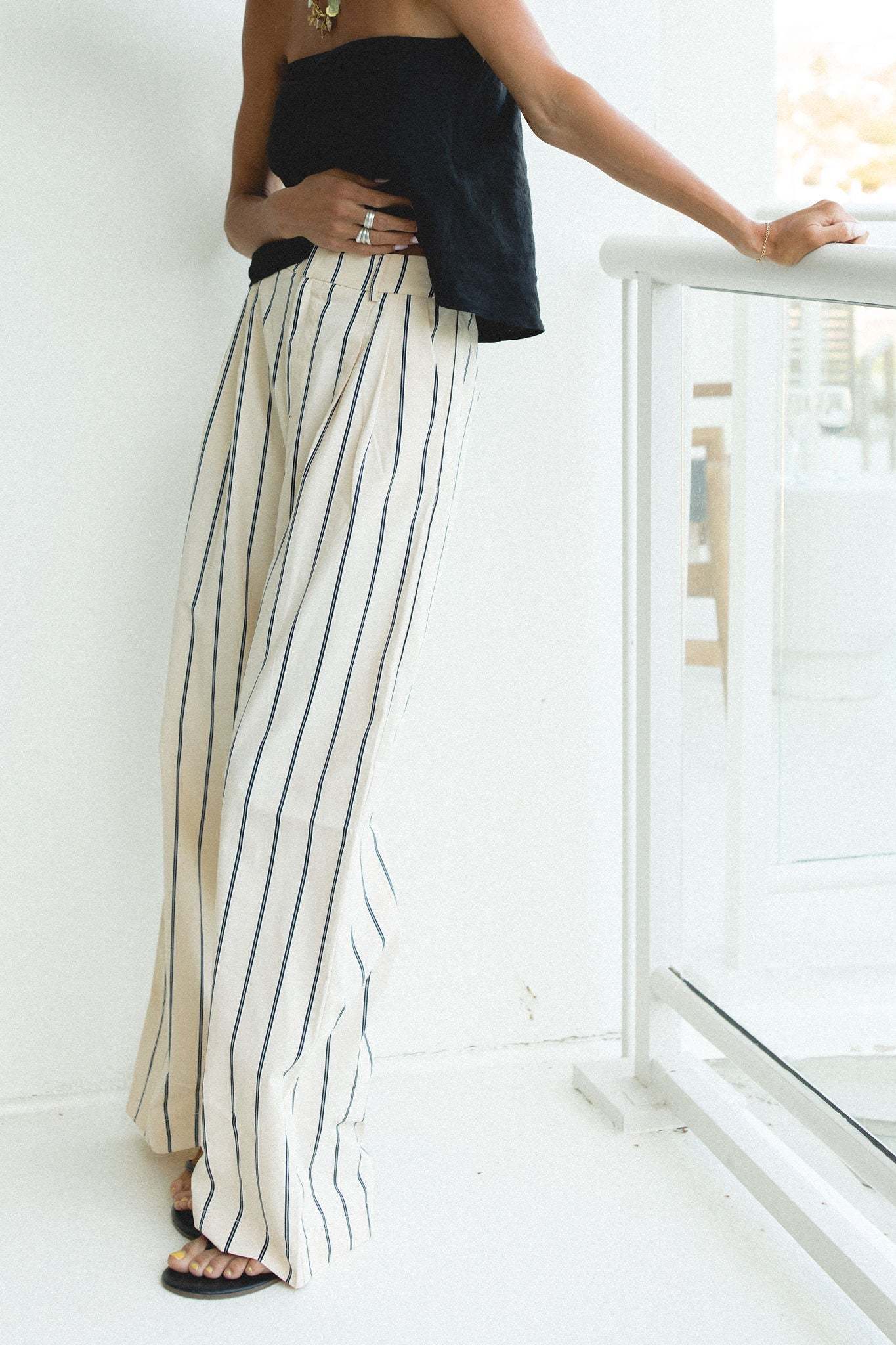 2024La Mer Woven Wide Leg Pants