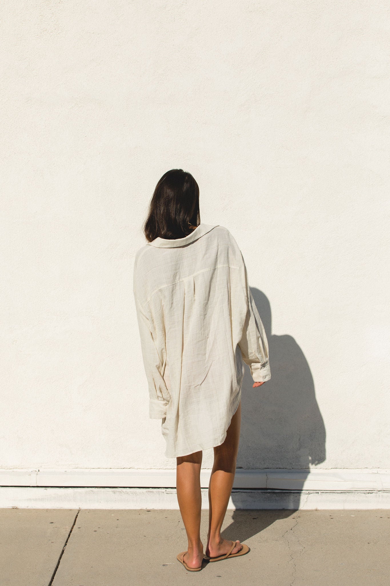 2024Poolside Oversized Button Top