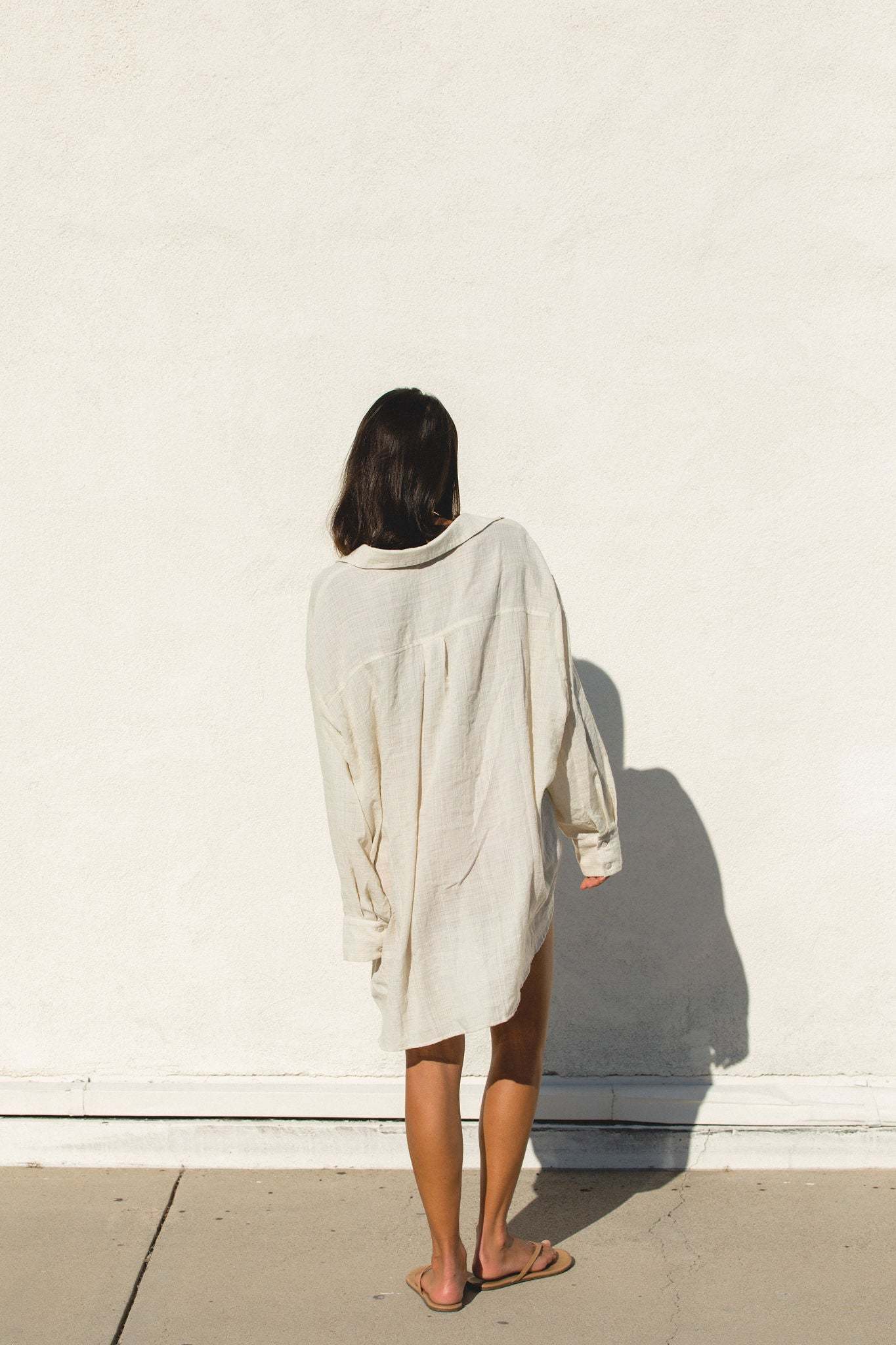 2024Poolside Oversized Button Top