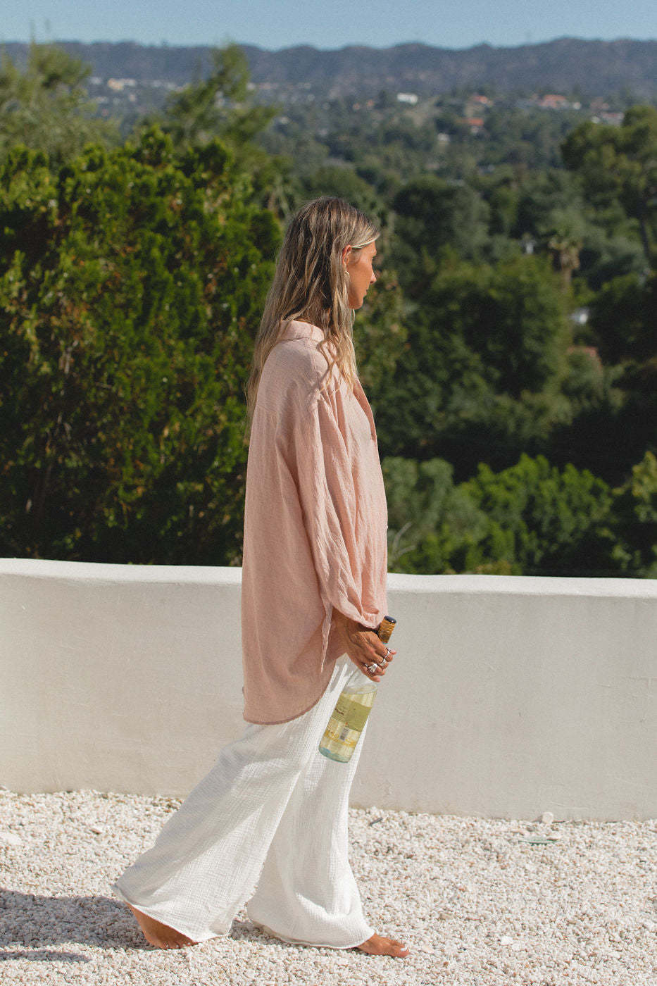 2024Poolside Oversized Button Top