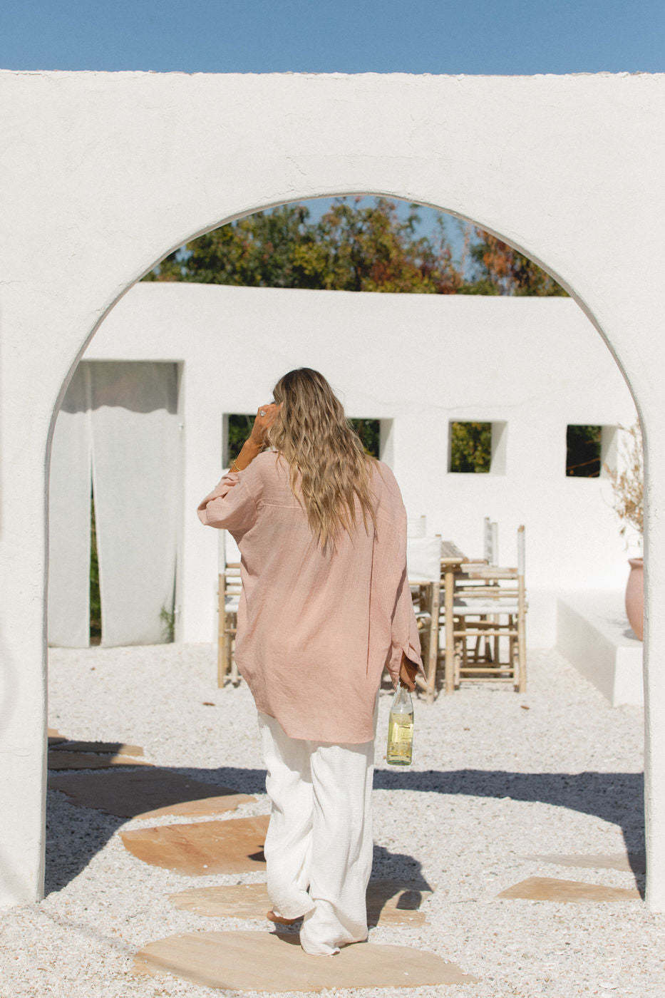 2024Poolside Oversized Button Top