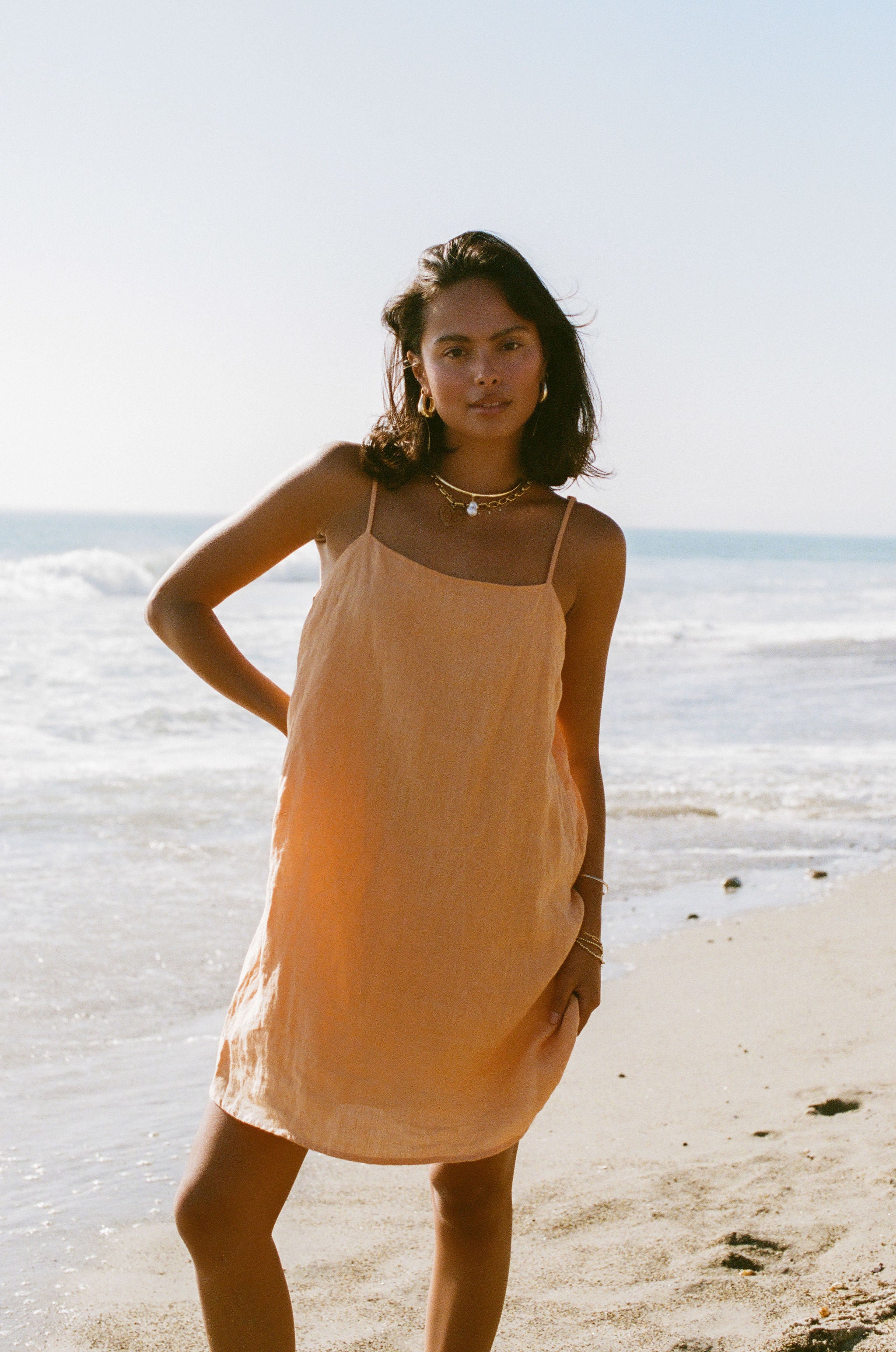 2024Sicily Linen Mini Dress