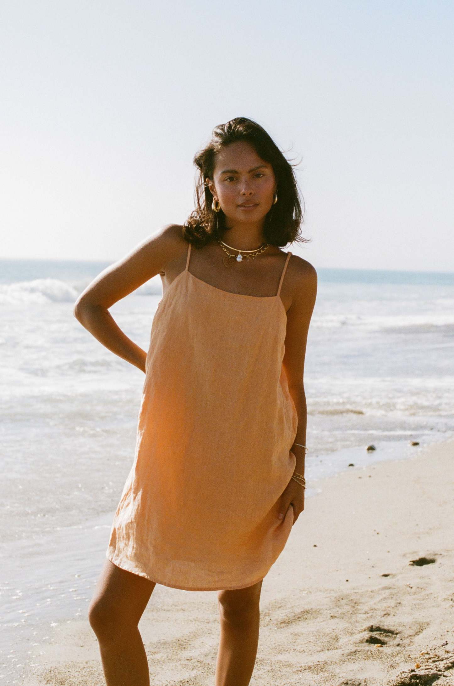 2024Sicily Linen Mini Dress