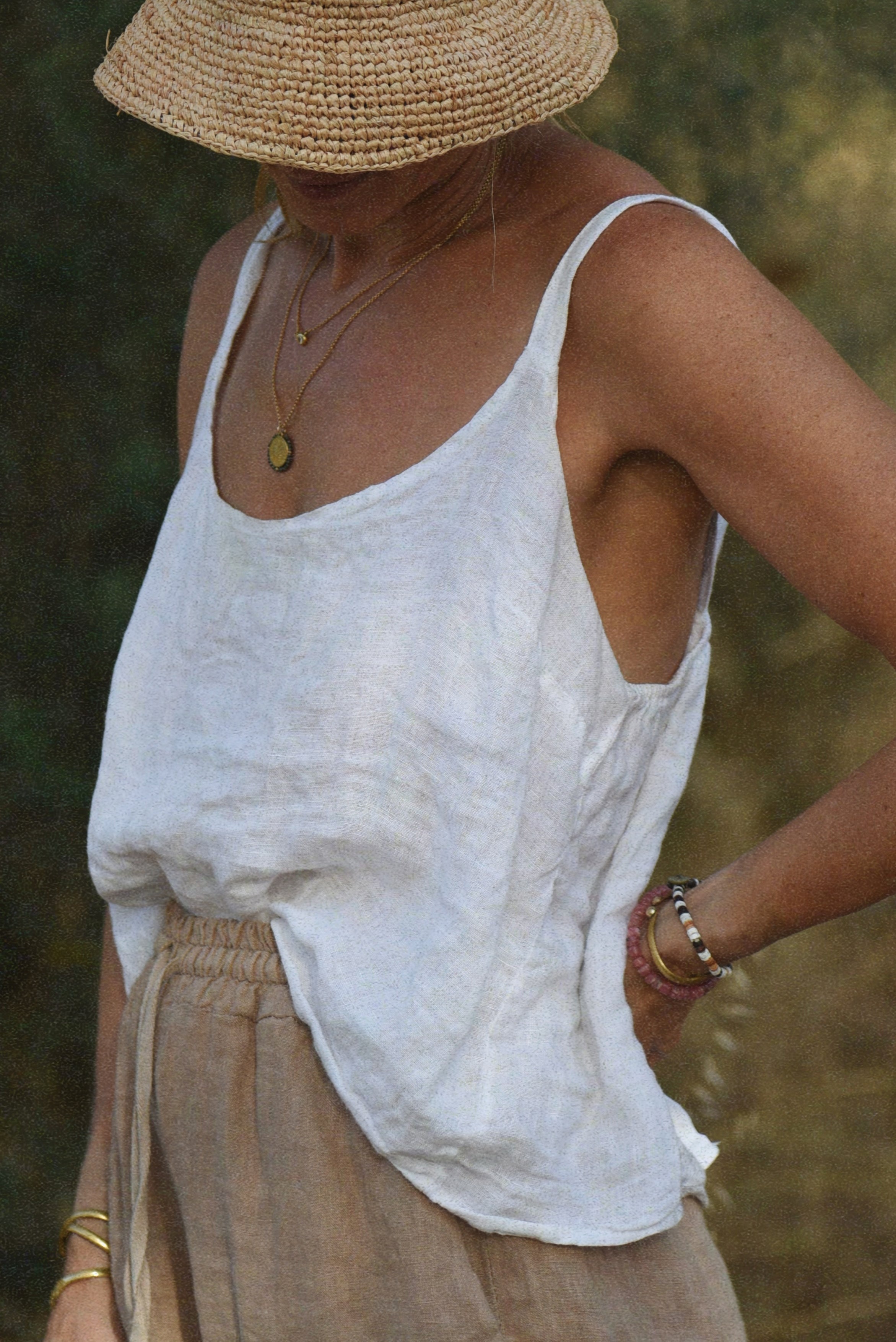 2024 new cotton and linen camisole
