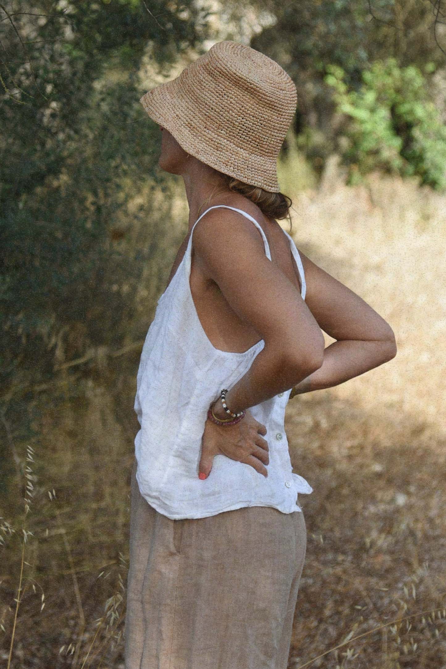 2024 new cotton and linen camisole