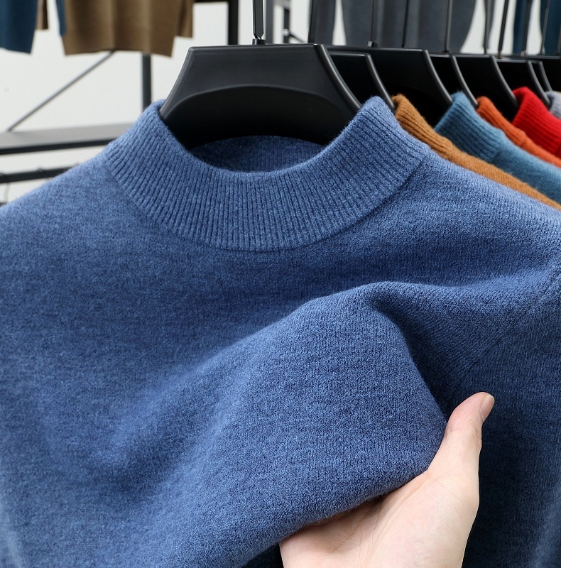Men's autumn and winter stand collar cashmere warm sweater