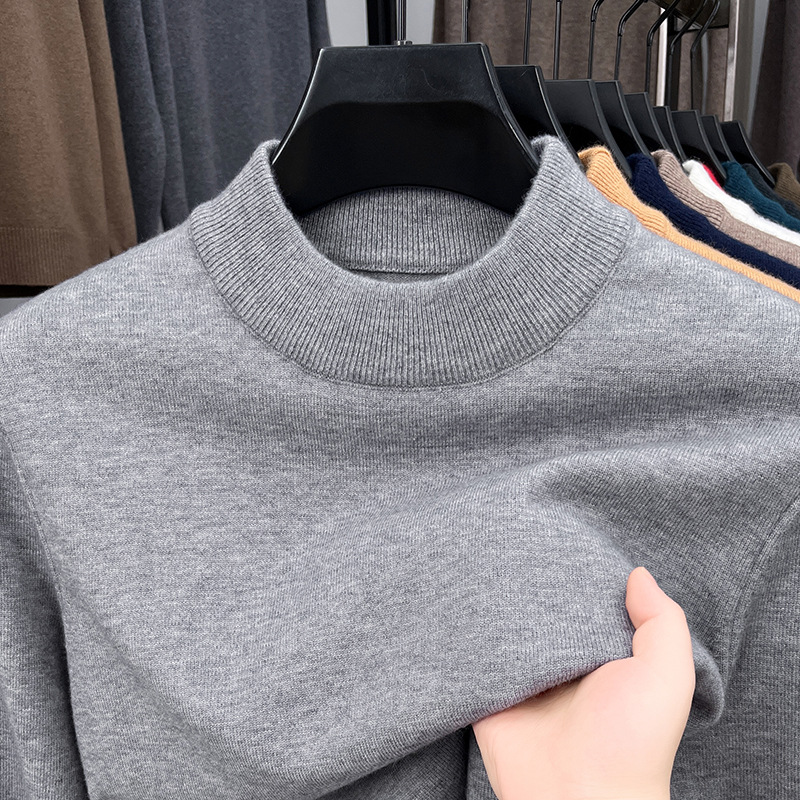 Men's autumn and winter stand collar cashmere warm sweater
