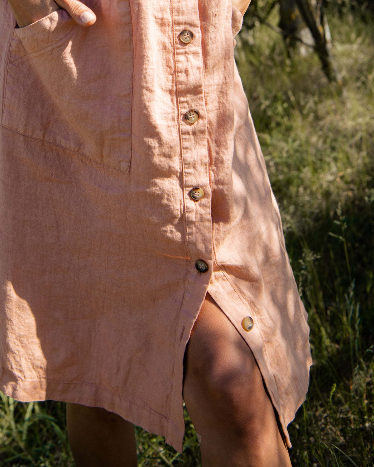 2024linen shirt dress
