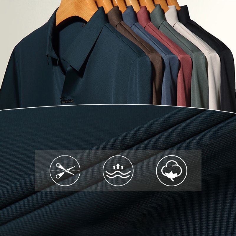 🎁Hot Sale Men's Casual Revers Atmungsaktiv Knitterfrei T-shirt