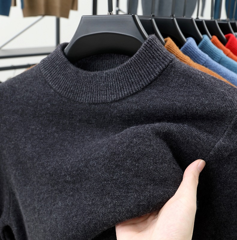 Men's autumn and winter stand collar cashmere warm sweater