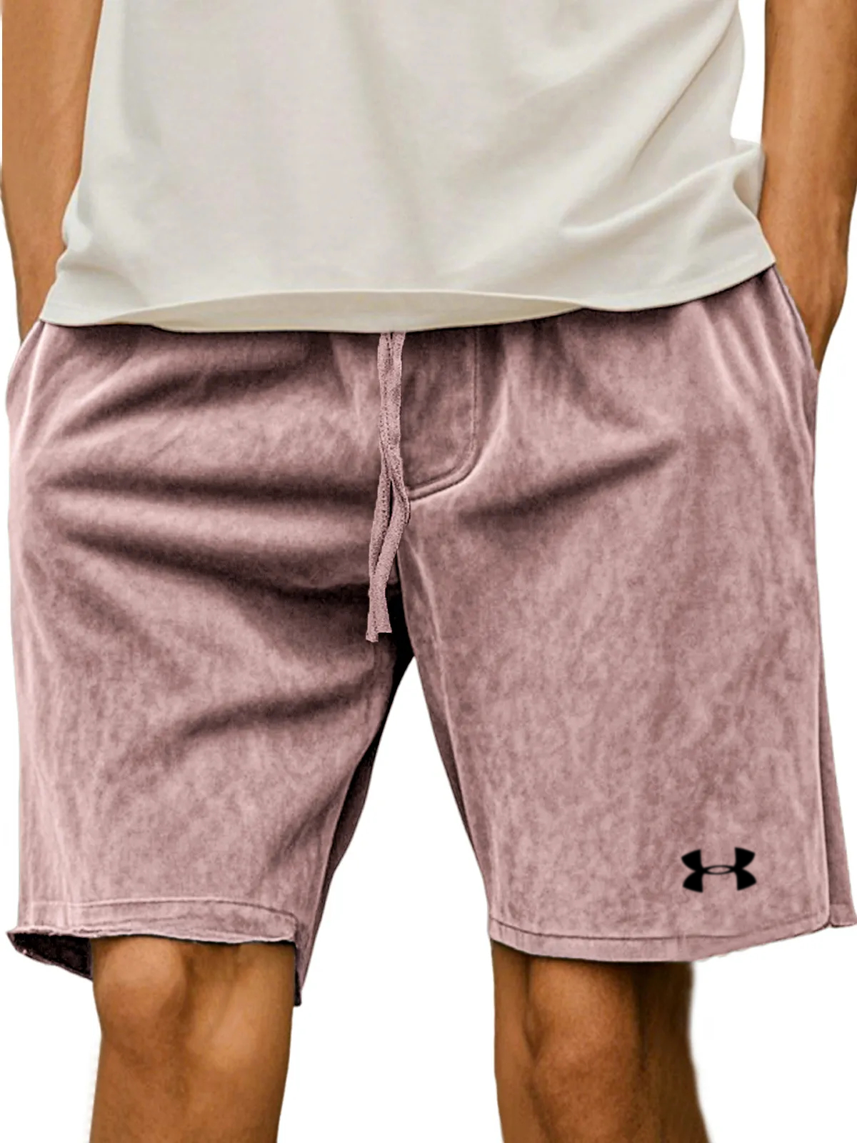 Men's Stylish Suede Retro Versatile Casual Lace Up Loose Daily Shorts