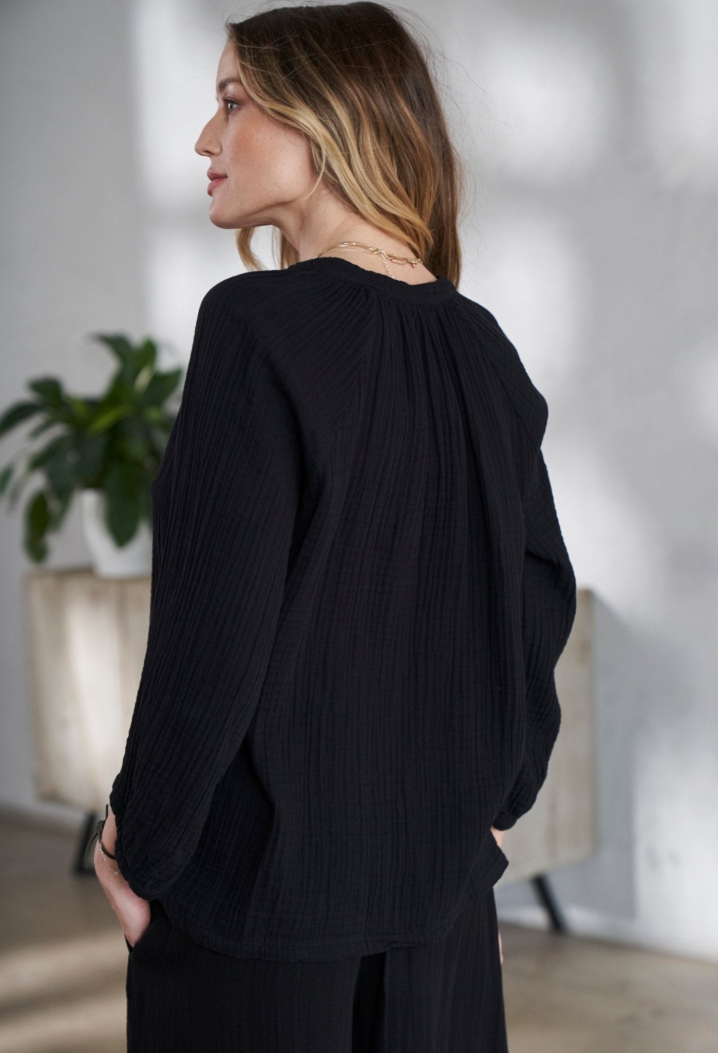 Black Gauze Top