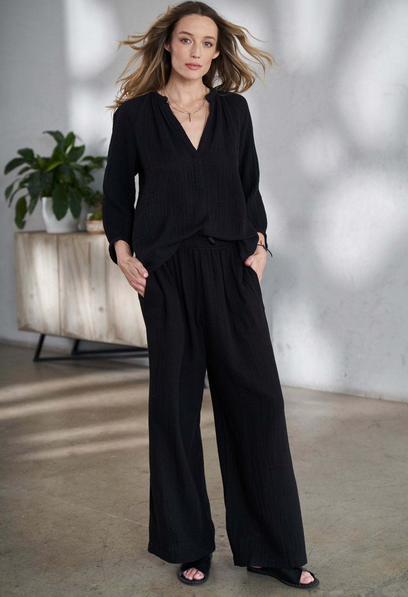 Black Gauze Top
