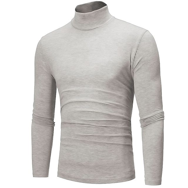 2024 Men's Turtleneck Solid Color Vintage Cashmere Warm Shirt