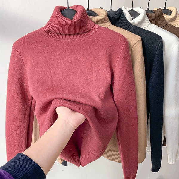 Women's Turtleneck Fleece Pullover Sweater