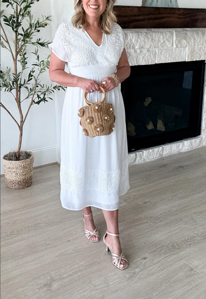 New Arrivals Women's Summer Vintage Lace Midi Dress