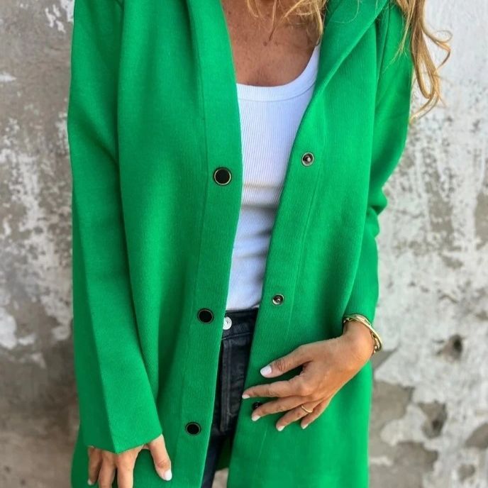 Casual Single Breasted Hooded Coat
