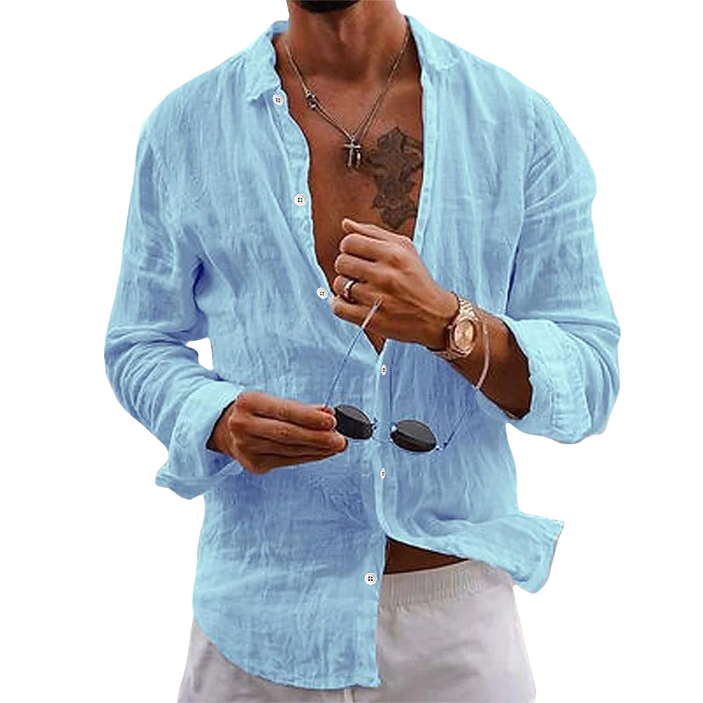 Men's Summer Coastal Casual Linen Shirt