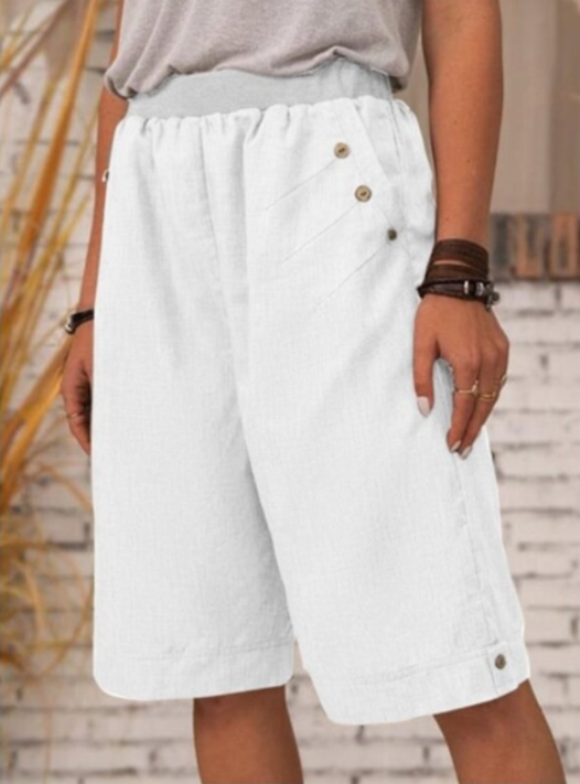 🌿 Women's Linen Wide-Leg Shorts