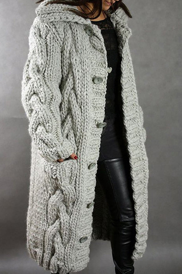 New cardigan large size casual warm sweater jacket