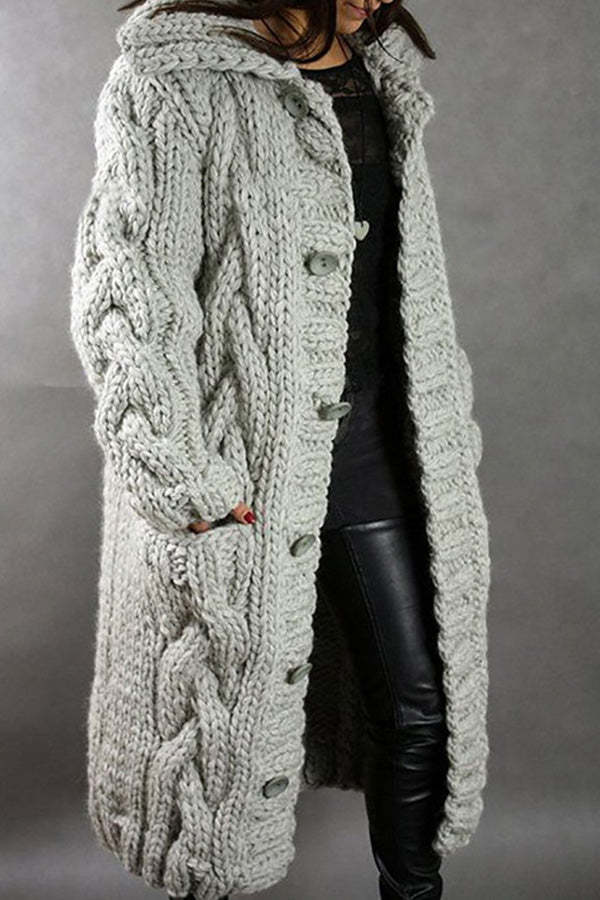 New cardigan large size casual warm sweater jacket