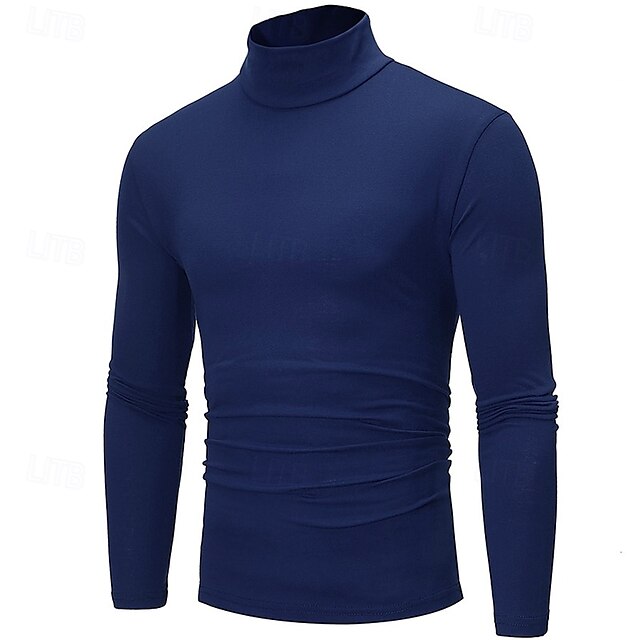 2024 Men's Turtleneck Solid Color Vintage Cashmere Warm Shirt