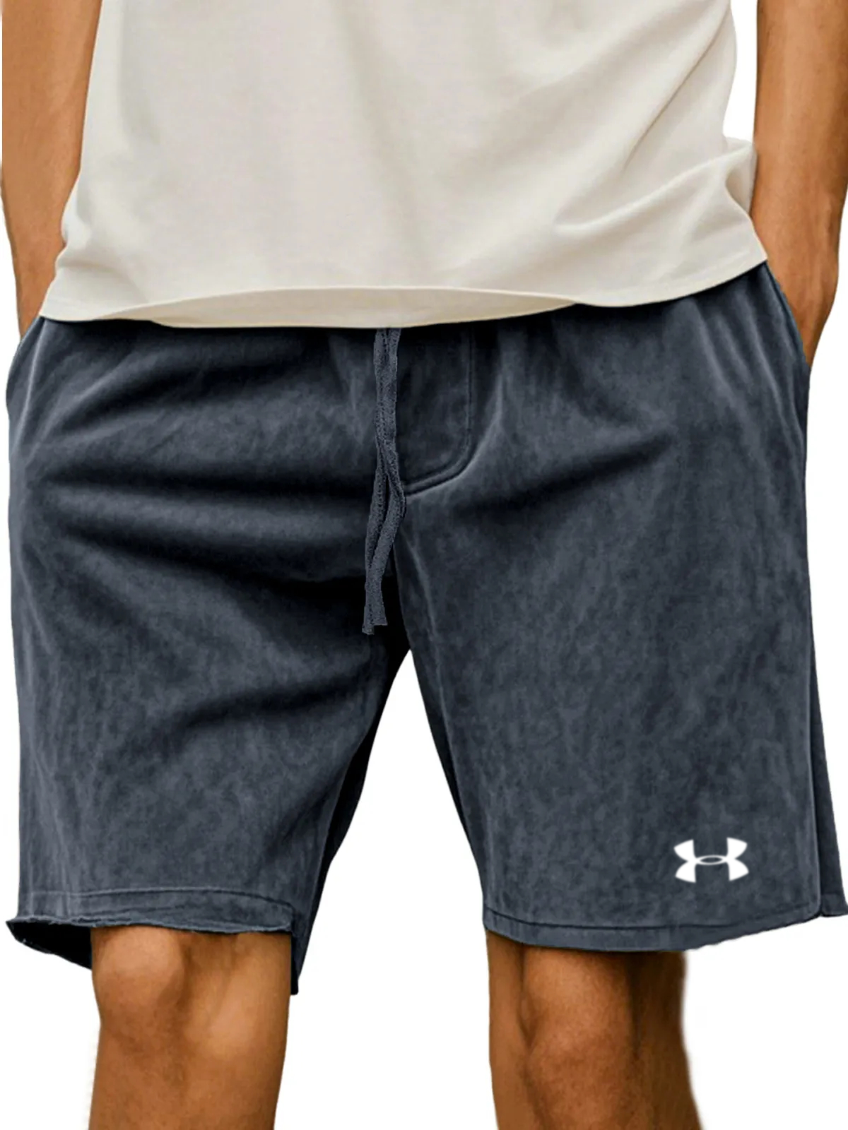 Men's Stylish Suede Retro Versatile Casual Lace Up Loose Daily Shorts