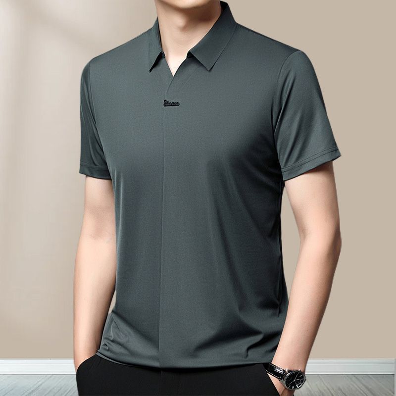 🎁Hot Sale Men's Casual Revers Atmungsaktiv Knitterfrei T-shirt