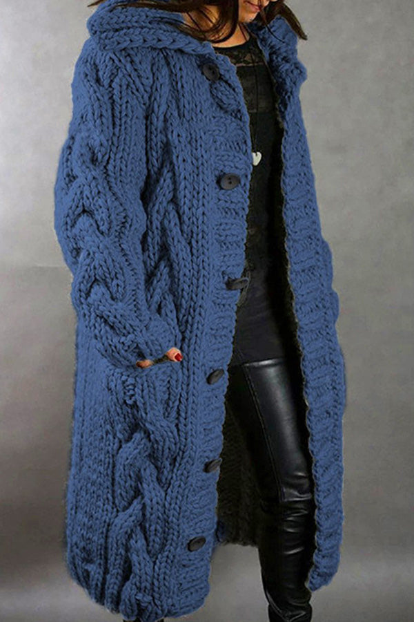 New cardigan large size casual warm sweater jacket