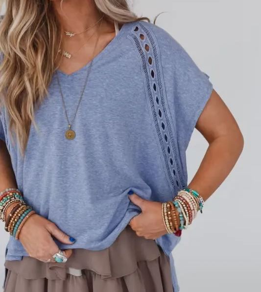 Lace V-neck top