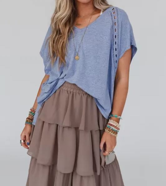 Lace V-neck top