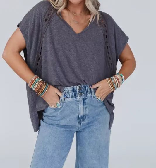 Lace V-neck top