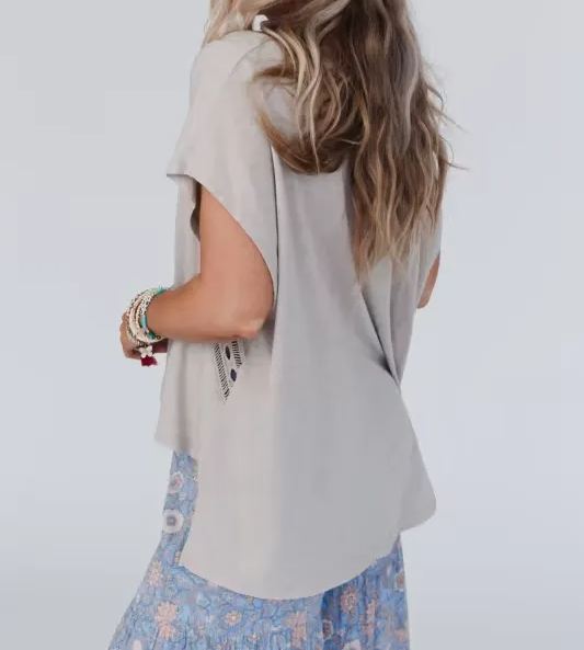 Lace V-neck top