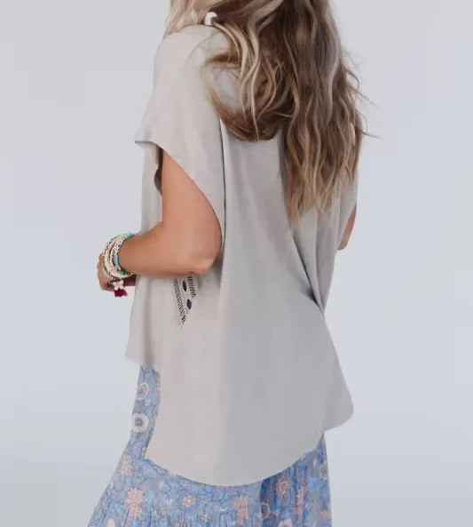 Lace V-neck top