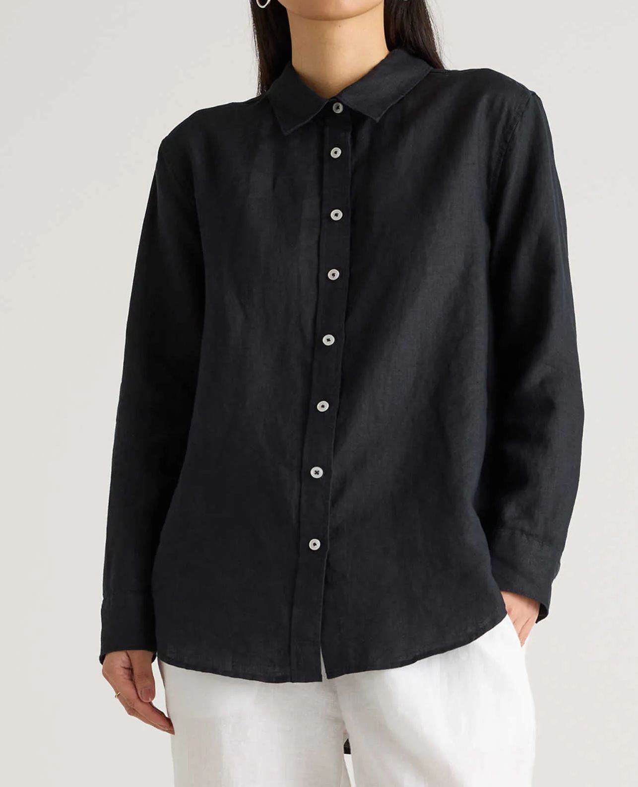 100% European Linen Long Sleeve Shirt