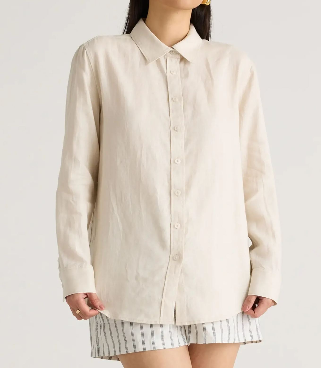100% European Linen Long Sleeve Shirt