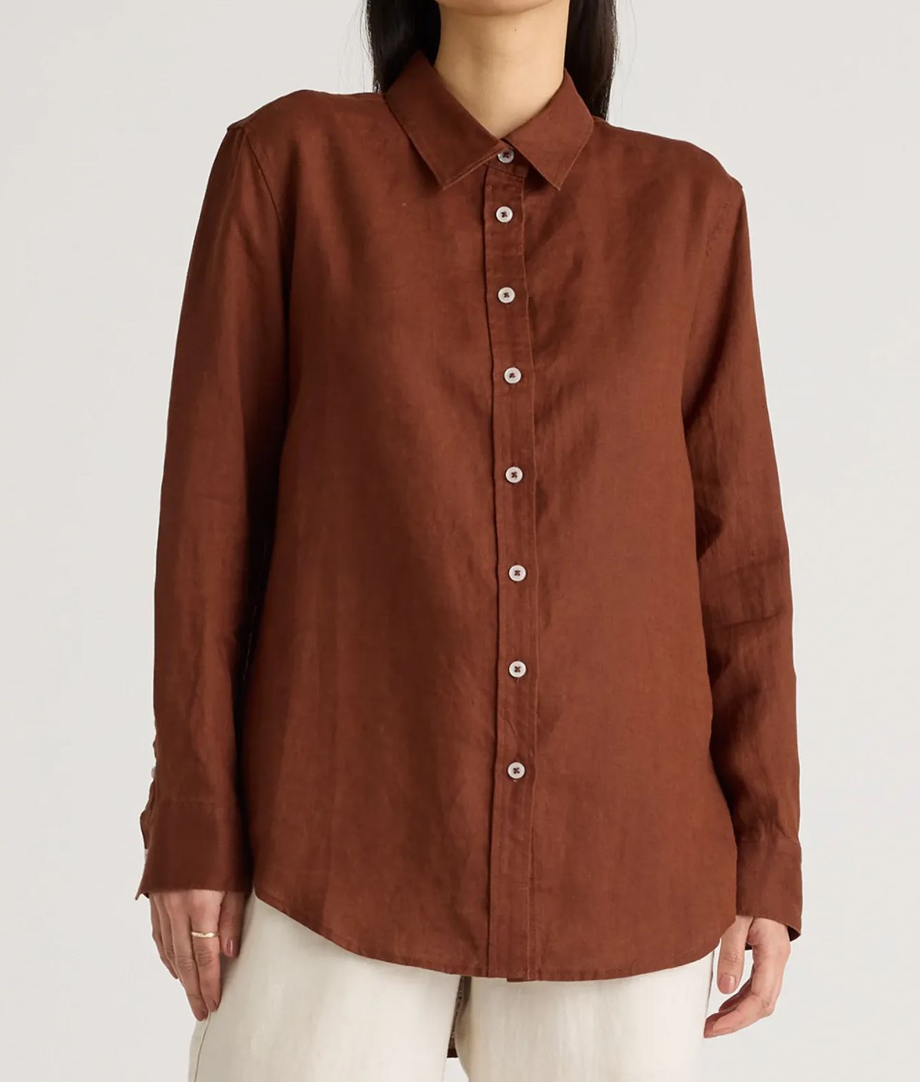 100% European Linen Long Sleeve Shirt