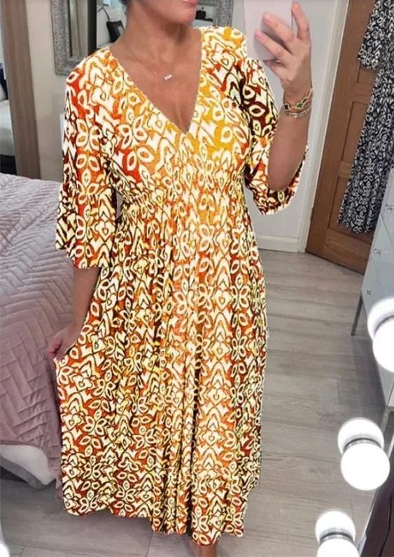 🔥LAST DAY 70% OFF🔥V-neck floral dress