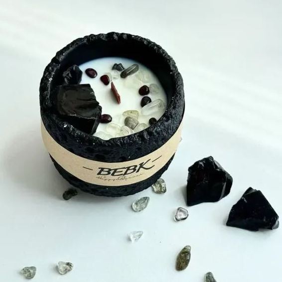 Gift box crystal aromatherapy candle creative cement texture cup home bedroom fresh air candle fragrance ornaments