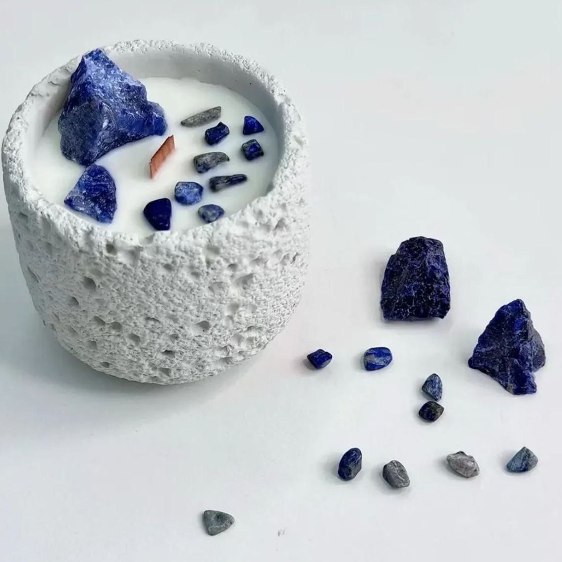 Gift box crystal aromatherapy candle creative cement texture cup home bedroom fresh air candle fragrance ornaments
