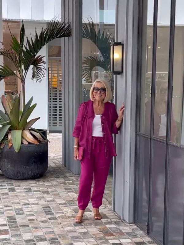 Women's fashionable and elegant suit long-sleeved tops and pants two-piece set