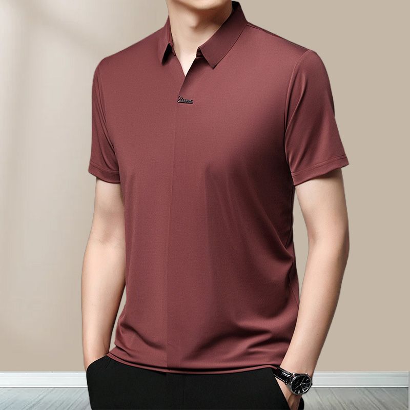 🎁Hot Sale Men's Casual Revers Atmungsaktiv Knitterfrei T-shirt