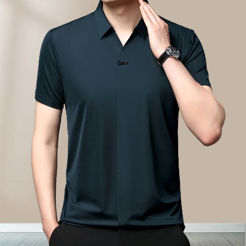 🎁Hot Sale Men's Casual Revers Atmungsaktiv Knitterfrei T-shirt