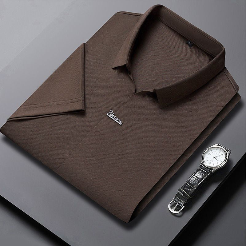 🎁Hot Sale Men's Casual Revers Atmungsaktiv Knitterfrei T-shirt