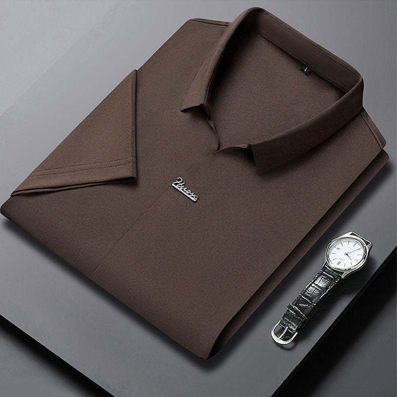 🎁Hot Sale Men's Casual Revers Atmungsaktiv Knitterfrei T-shirt