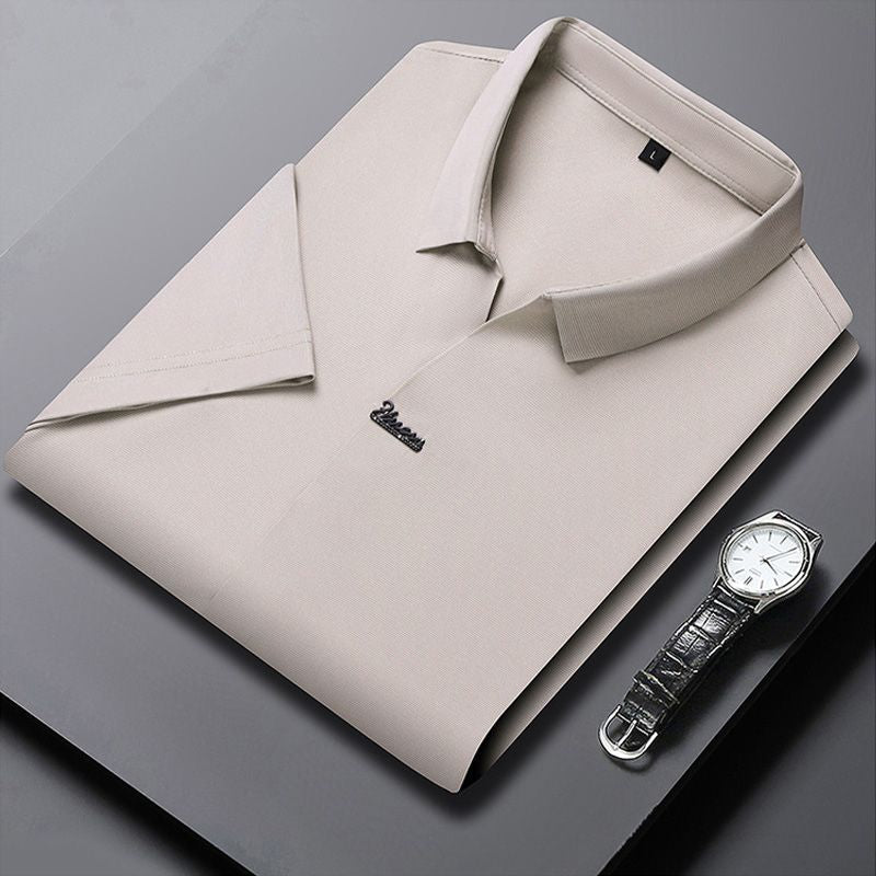 🎁Hot Sale Men's Casual Revers Atmungsaktiv Knitterfrei T-shirt