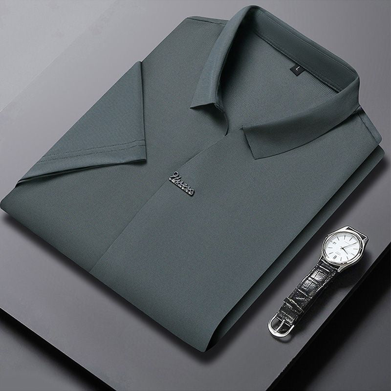 🎁Hot Sale Men's Casual Revers Atmungsaktiv Knitterfrei T-shirt